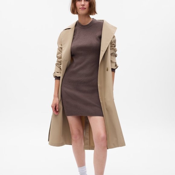 Gap CashSoft Rib Mini Sweater Dress in Brown - Picture 4 of 6